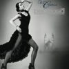 Elegant black lace ballroom dance dress worn by Katya Maker, showcasing style and sophistication in dance fashion.