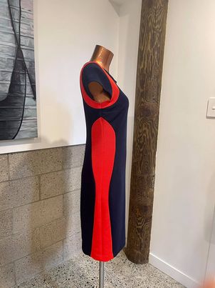 Alternative view of Navy Ribbed Dress
