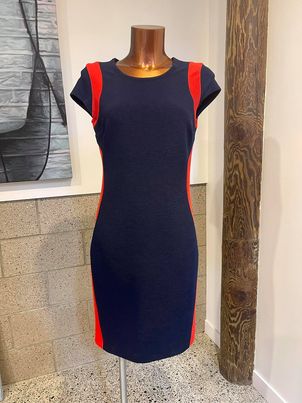 Navy Ribbed Dress