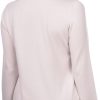 Soft pastel pink long-sleeve sweater, cozy and elegant, perfect for fall and winter stylish casual wear, made of high-quality knit fabric.