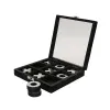 Play tic tac toe game with black and white game pieces in an elegant storage box, ideal for fun and interactive entertainment, designed for all ages, perfect for family game nights.