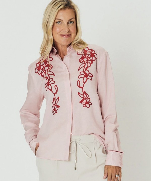 Red Appliqué Shirt