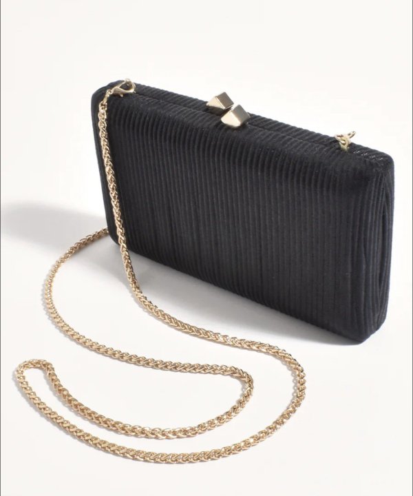 Black Structured Clutch