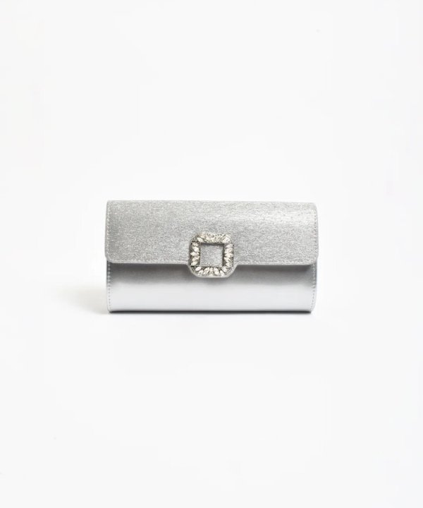 Alternative view of Silver Fold Over Clutch