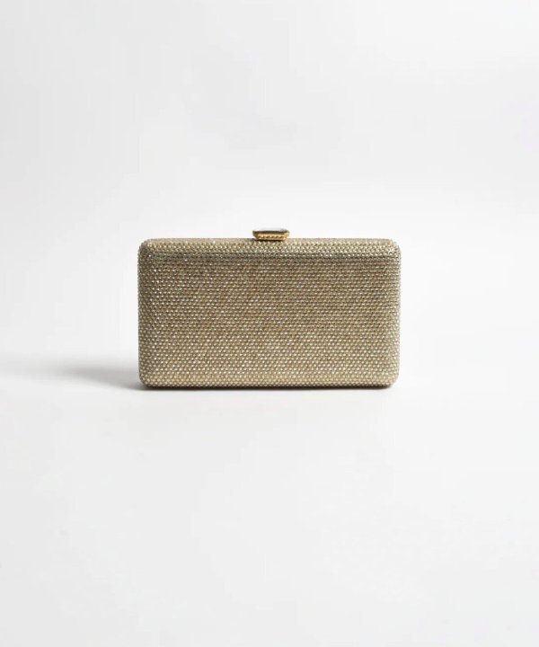Alternative view of Gold Diamante Clutch