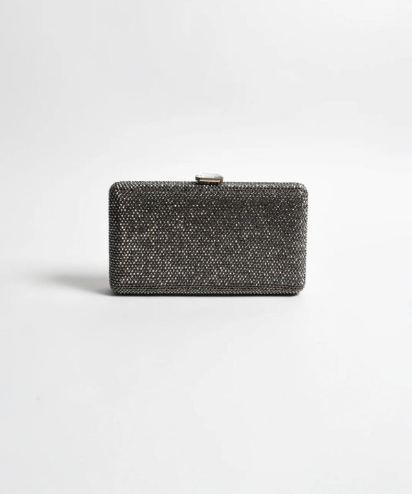 Alternative view of Silver Diamante Clutch