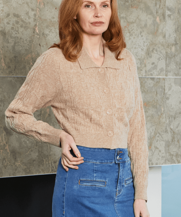 Collared Knit Cardigan
