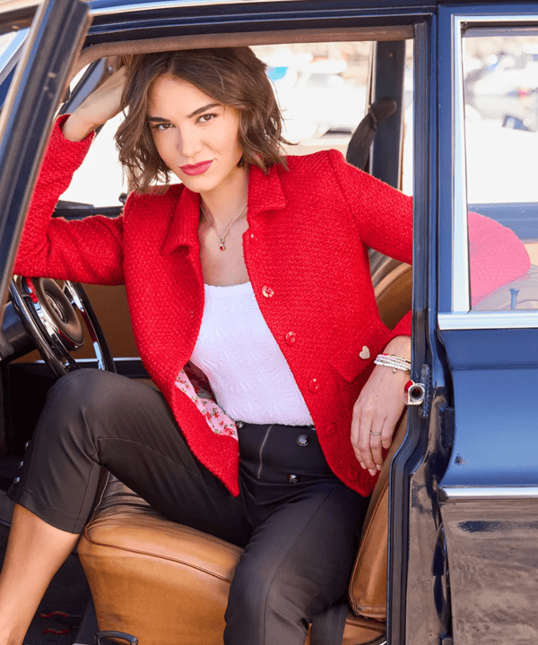 Red Heart Bouclé Jacket