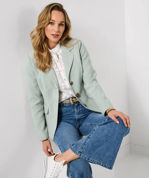 Mint Bouclé Jacket